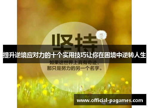 提升逆境应对力的十个实用技巧让你在困境中逆转人生